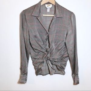 Talbots Gray Button Up Long Sleeve Size 8P